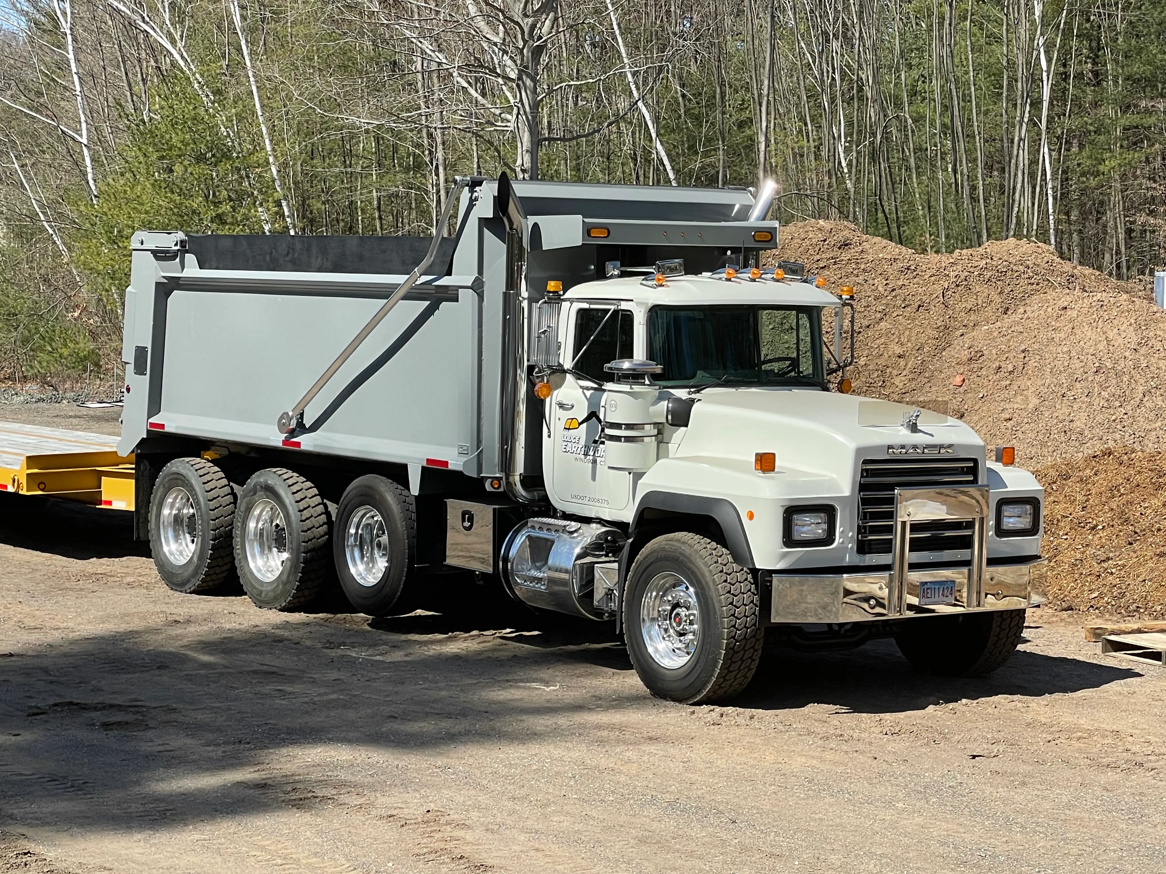 The owner-operator of Lodge Earthworks, Rob Lodge, operating a piece of heavy equipment or showcasing a project he has worked on.